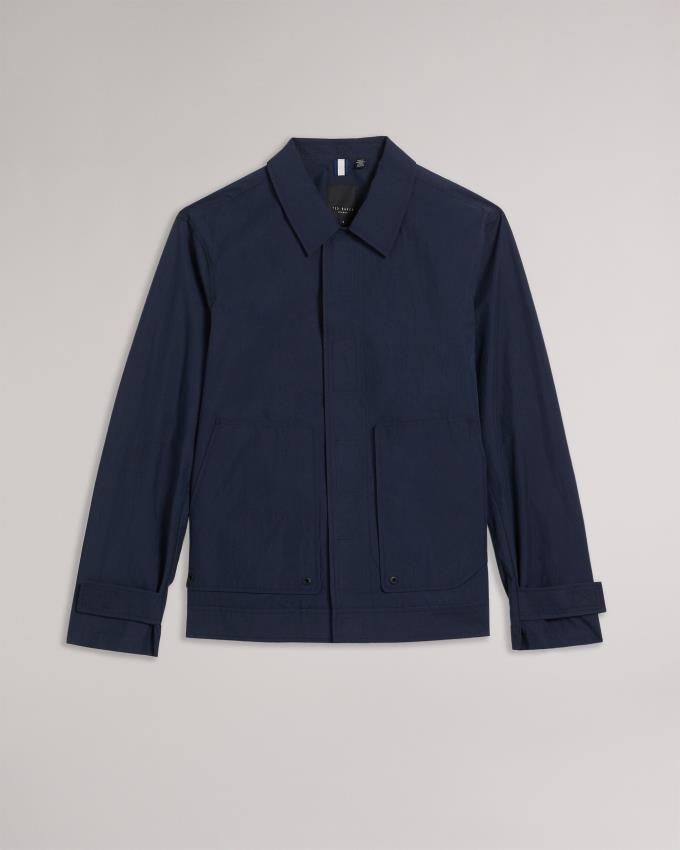 Veste Ted Baker Short Velcro Packaway Bleu Marine Homme | PAU-08714947